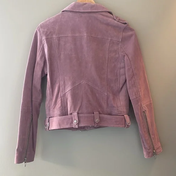 NWOT Blank NYC Suede Moto Jacket Lilac Light Purple Size S - Picture 4 of 8